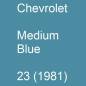 Preview: Chevrolet, Medium Blue, 23 (1981).